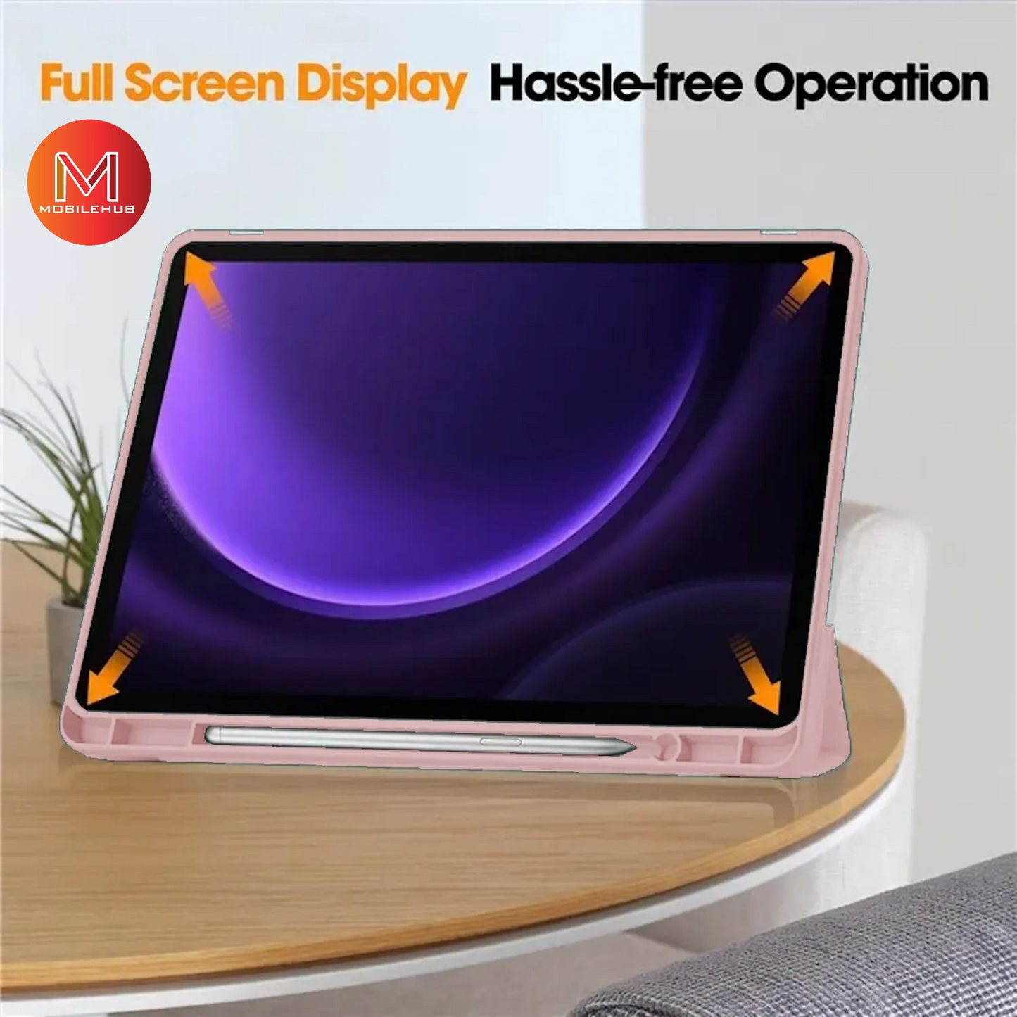 Samsung Tab S9 FE Plus 12.4" Slim Protective Book Cover Case with Pen Holder