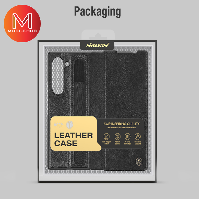Samsung ZFold 7 Original Nillkin AOGE Series Leather Case with Pen Holder Samsung Z Fold 7