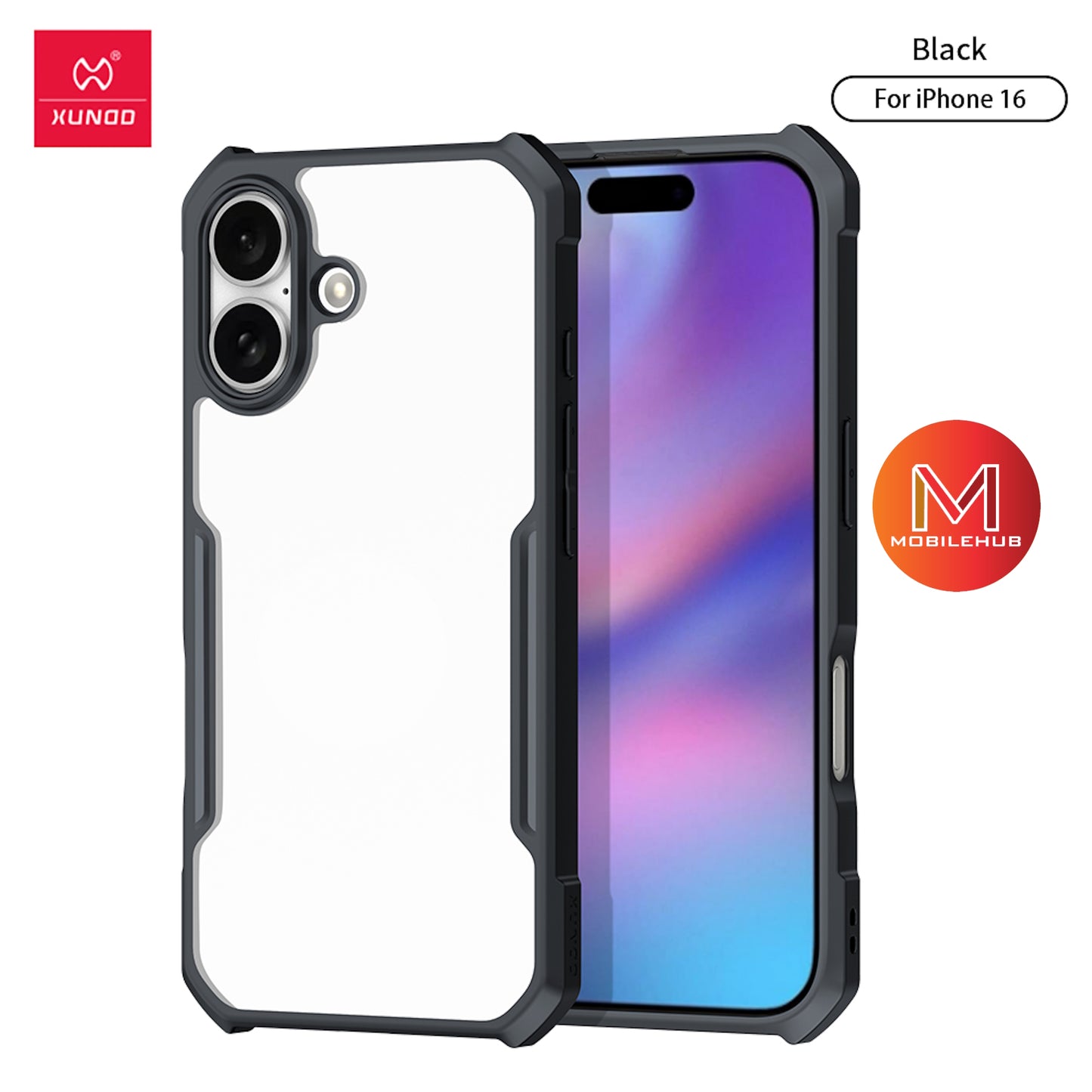 iPhone 16/ 16 Plus/ 16 Pro/ 16 Pro Max XUNDD Beetle Armor Shockproof Case (Black)