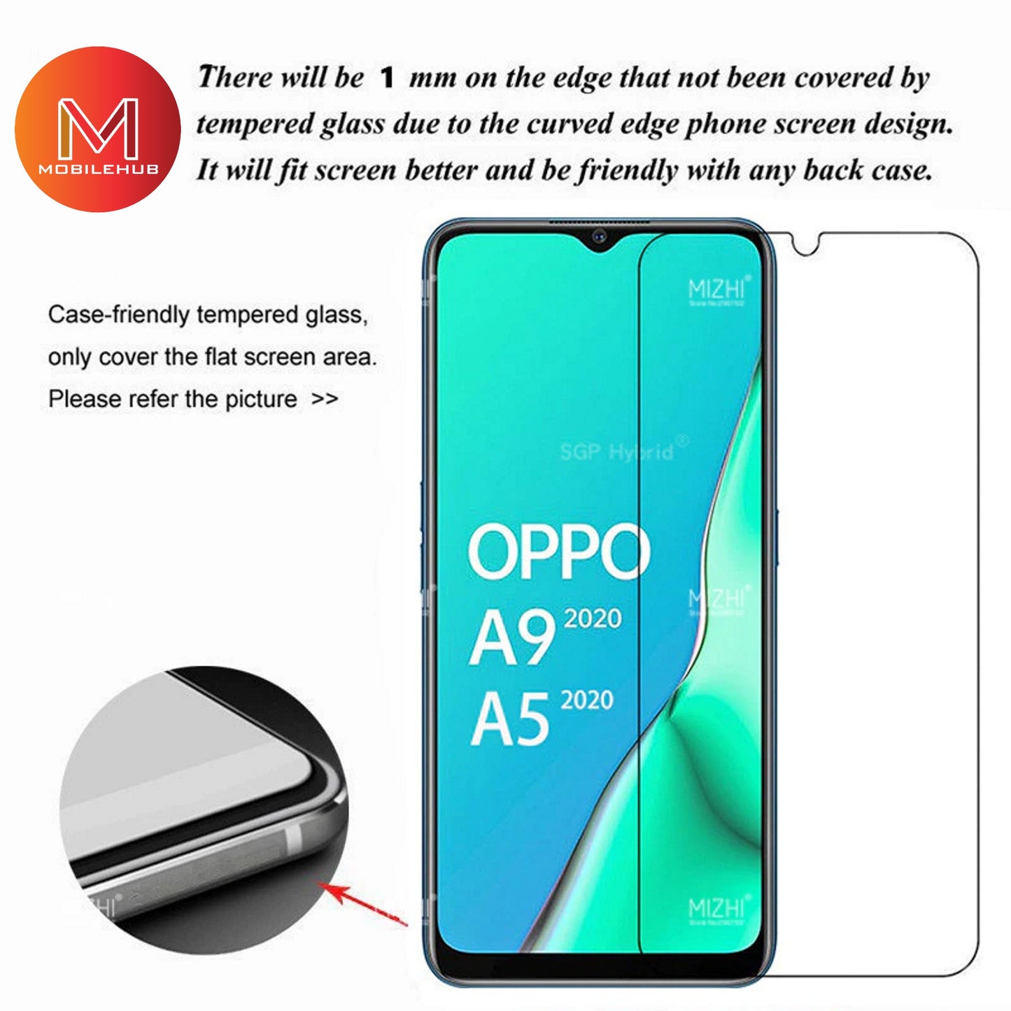 Oppo A9 2020 XUNDD Axe 5D Screen Protector Full Screen Tempered Glass (Black)