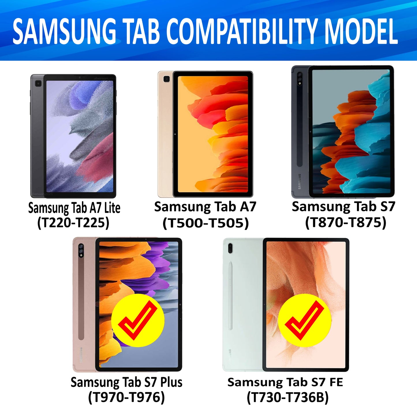 Samsung Tab S8 / Tab S8 Plus Premium Book Cover with Smart Case