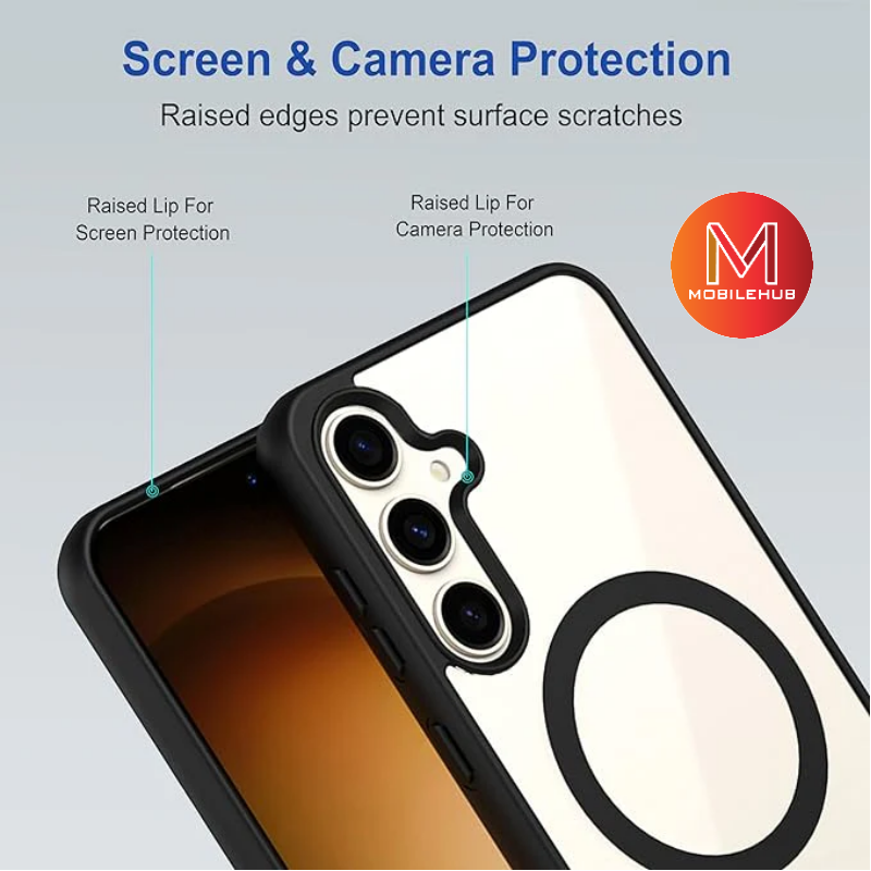 Samsung S24 Fe Silicone Clear Mag Safe Case ( Magnetic ) S24FE