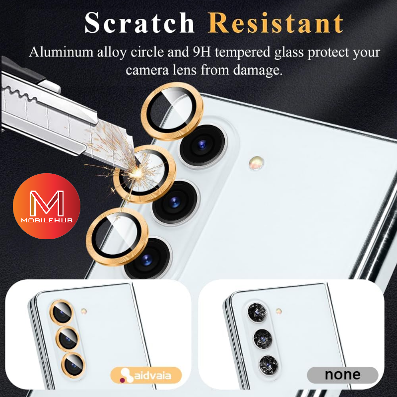 Samsung Fold 6 / Z Flip 6 Camera Lens Screen Protector (3 Pcs) (Gold)
