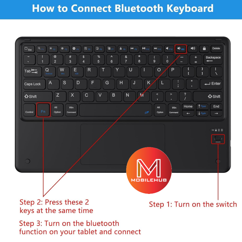 iPad Air 13” M2 (2024) Smart Cover Wireless Bluetooth Keyboard Case with Pencil Holder Case (Black)