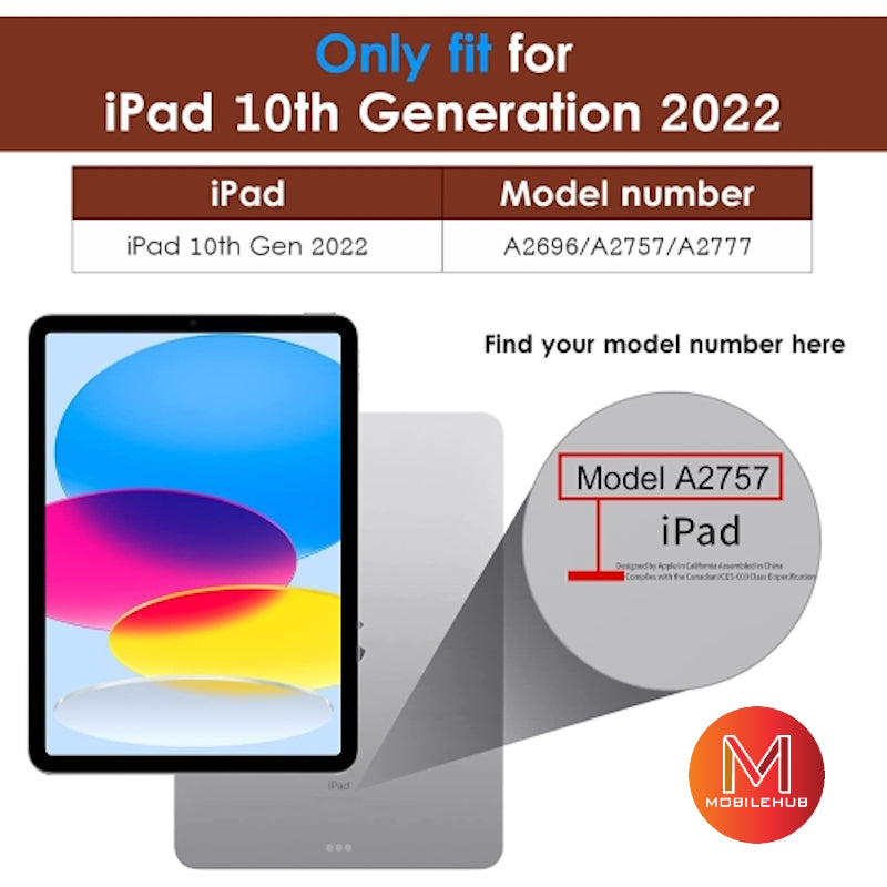 iPad 11th Gen 2025 Leather Smart Case Cover with Pen Holder (Black)