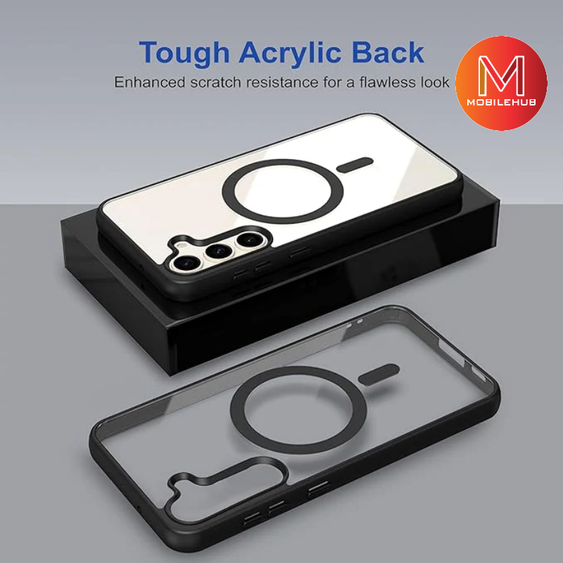 Samsung S24 Fe Silicone Clear Mag Safe Case ( Magnetic ) S24FE