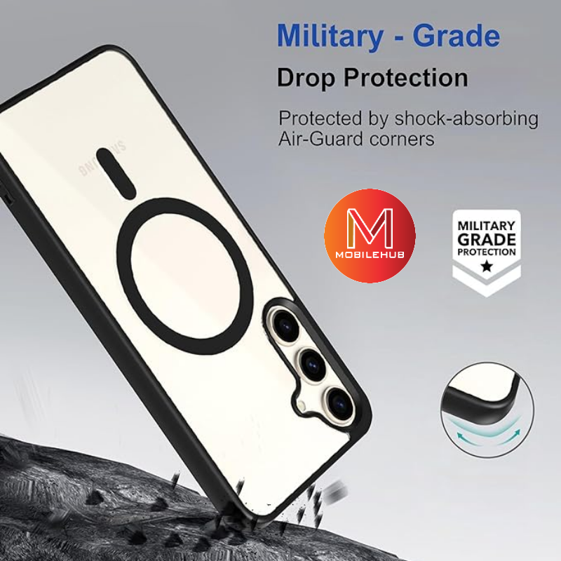 Samsung S24 Fe Silicone Clear Mag Safe Case ( Magnetic ) S24FE