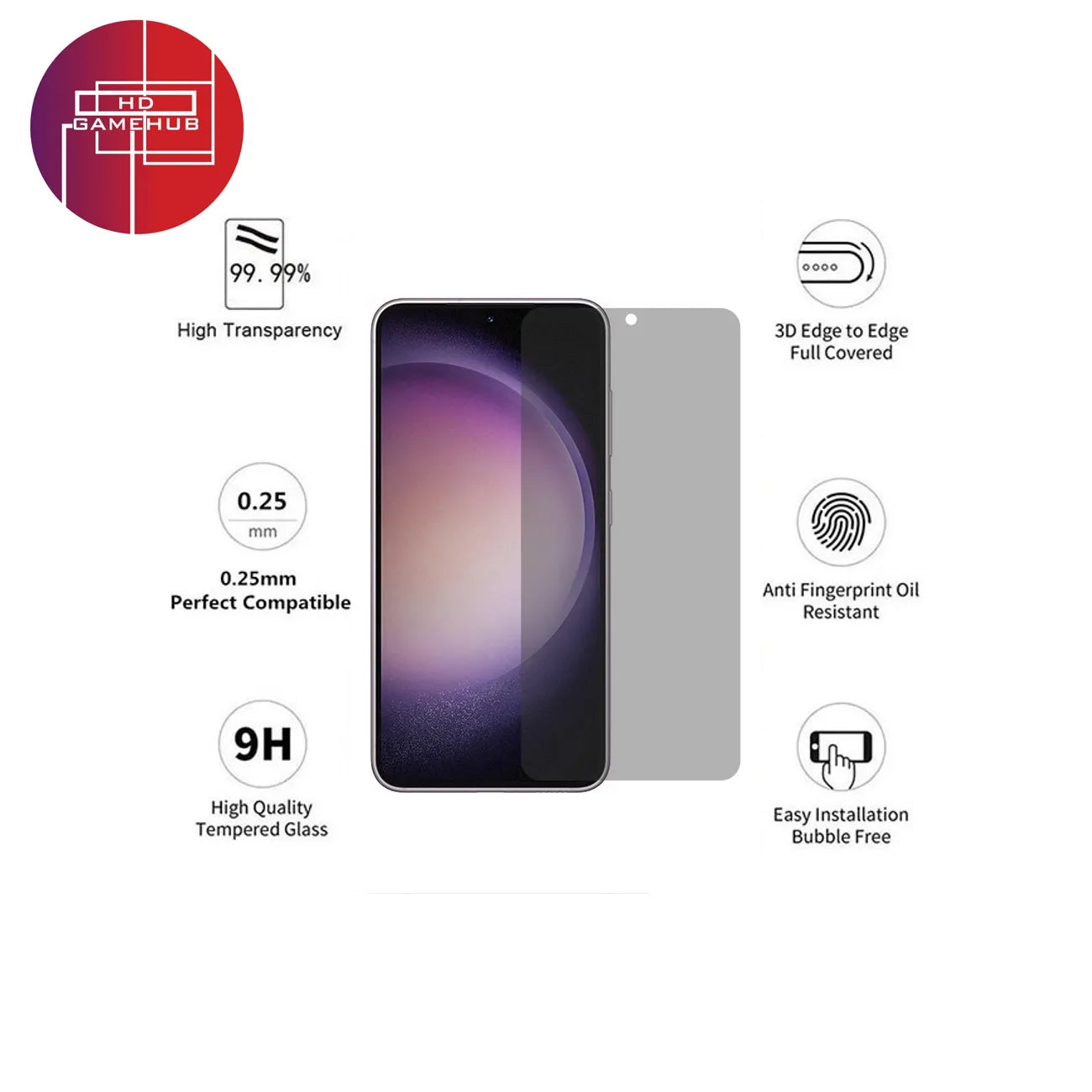 Samsung S22 / Samsung S22 Plus Privacy Tempered Glass Screen Protector