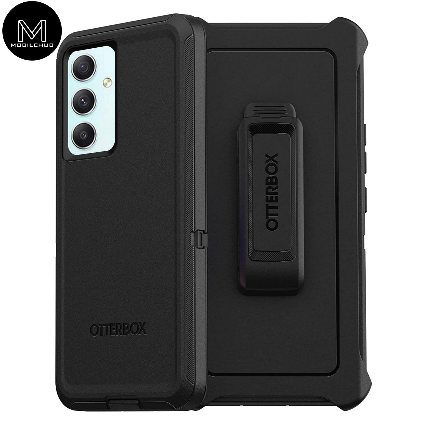 Samsung A34 / A54 (5G) OtterBox Defender Rugged Case FREE Belt Clip Holster (Black)