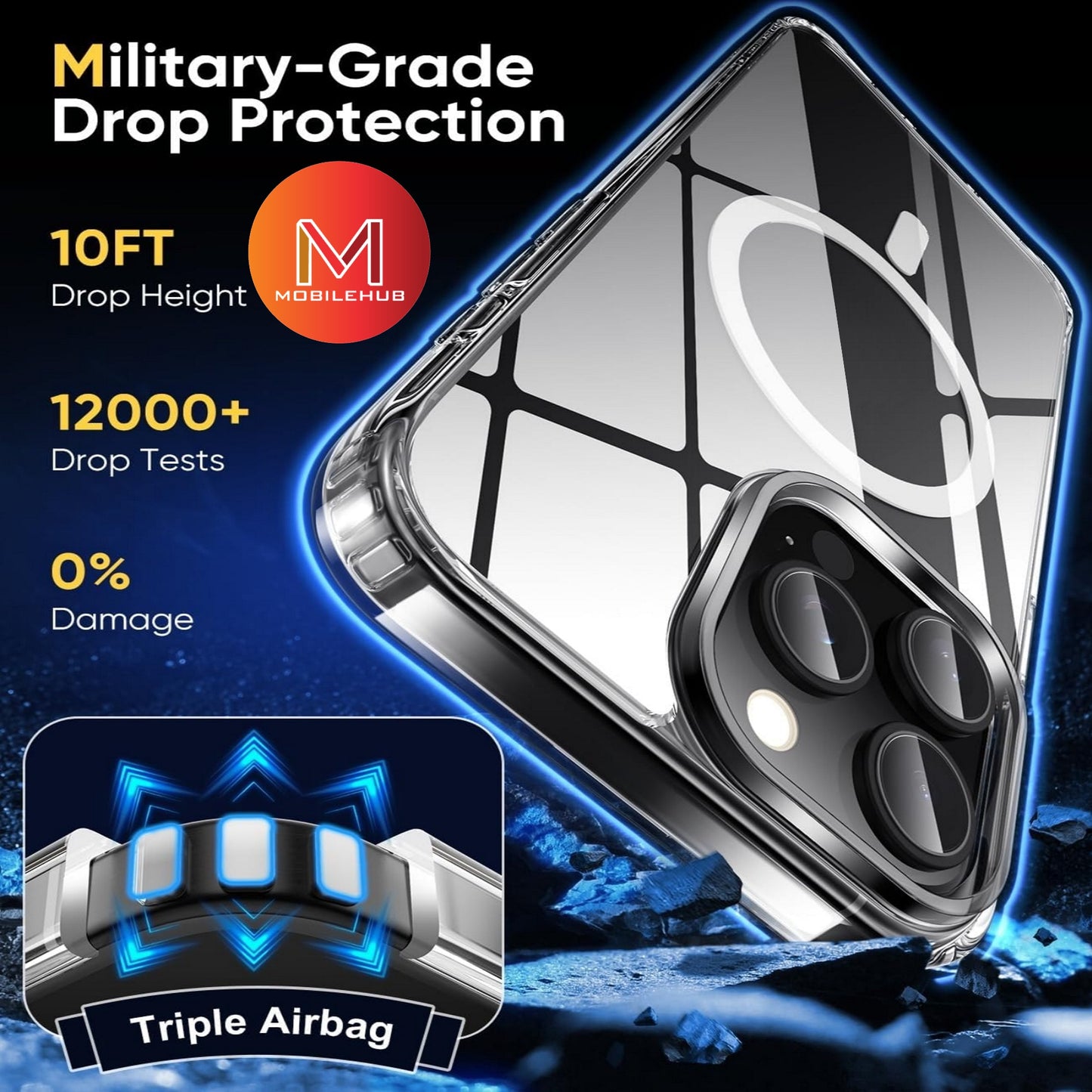 iPhone 16 / 16 Pro / 16 Pro Max / 16 Plus Belkin Magsafe Clear Shockproof Case (MagSafe)