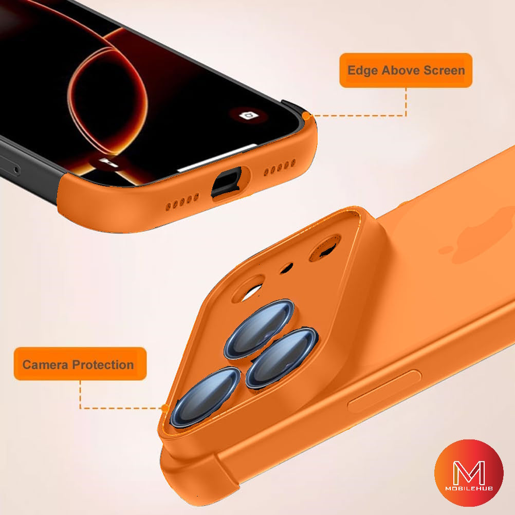 iPhone 17 / 17 Pro / 17 Pro Max Frameless and Backless Bumper Case with Camera Lens Protector