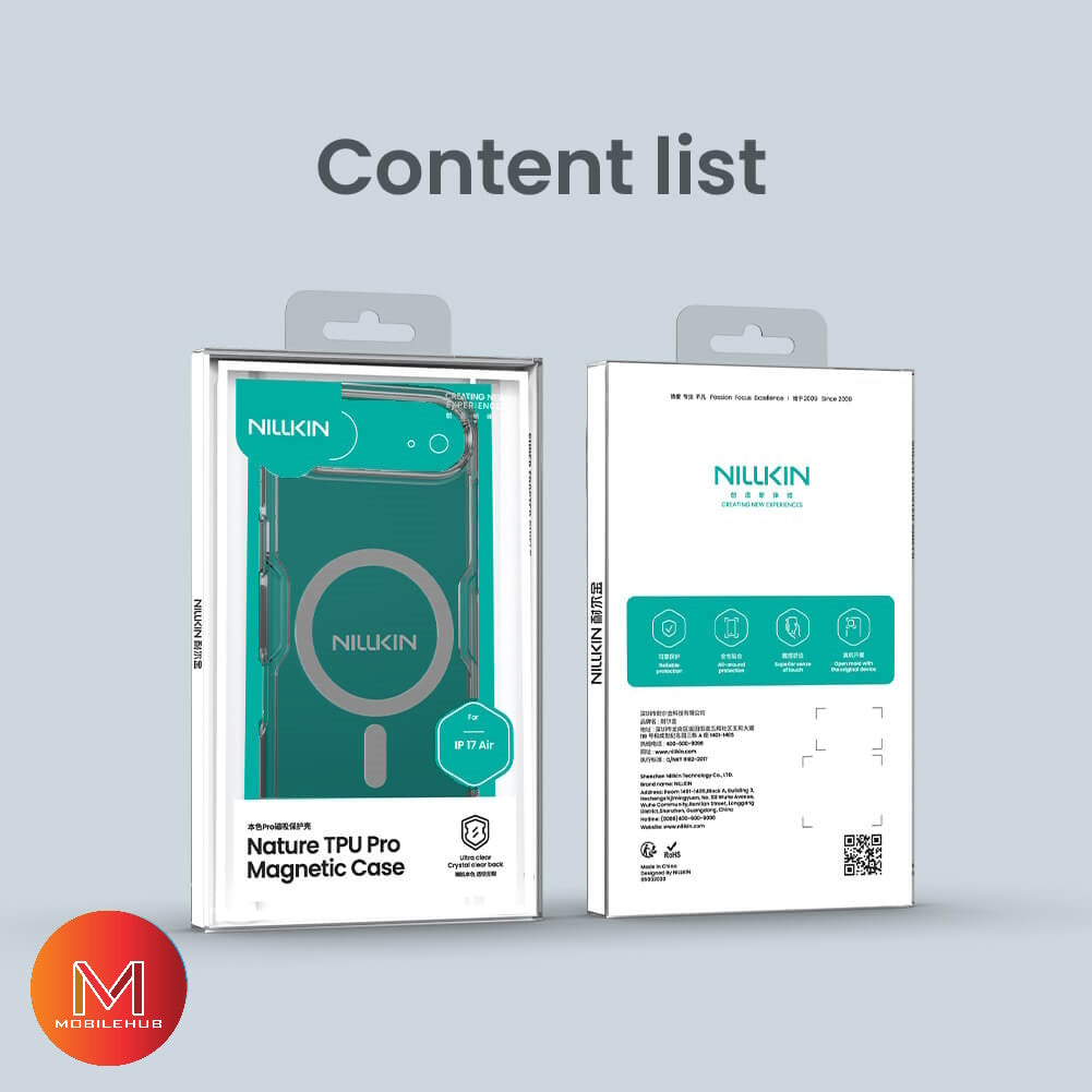 iPhone 17 / 17 Pro / 17 Pro Max / 17 Air Nillkin Nature TPU Pro Magnetic Case (Smoke Grey & Clear)