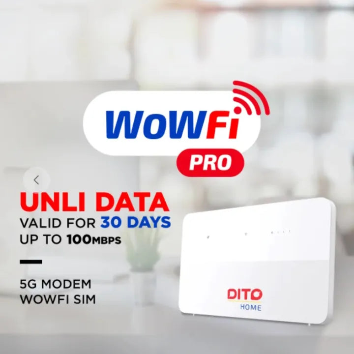DITO SIM HOME WOWFI PRO Internet Modem with 30 Days UNLI 5G Data