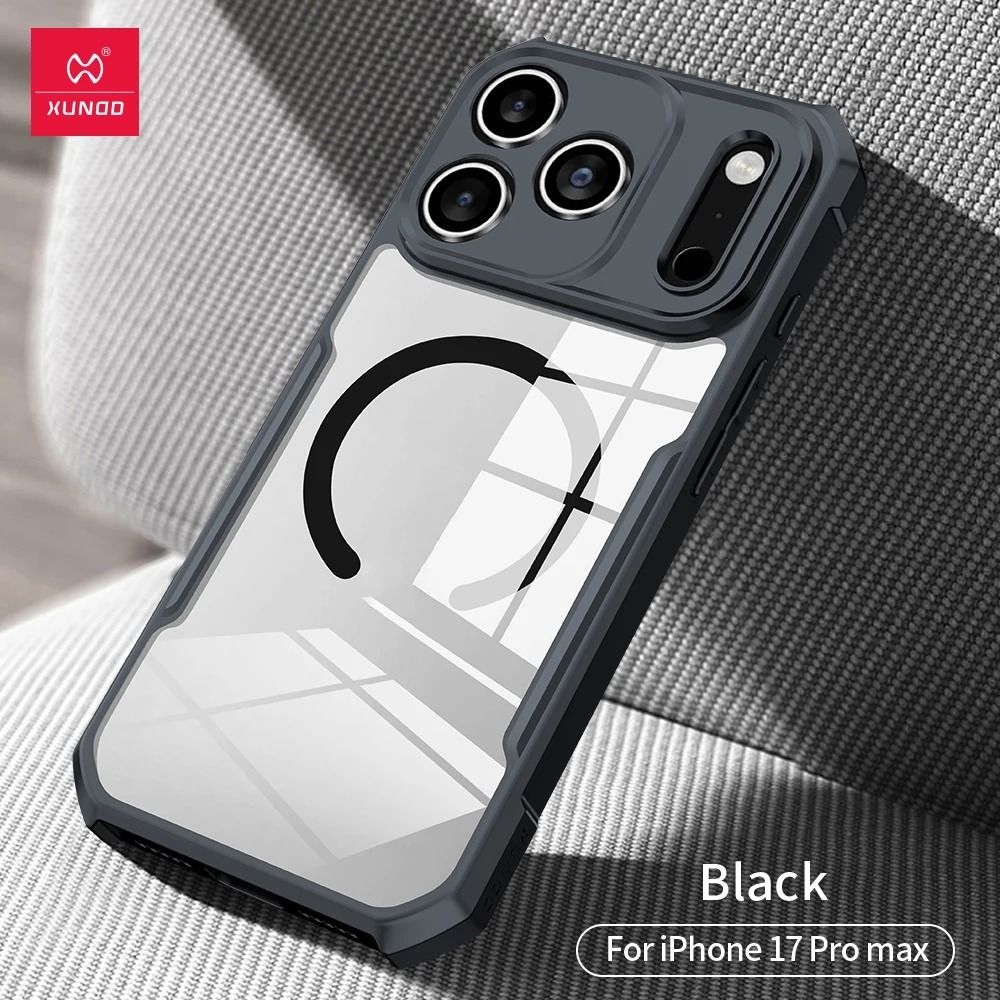 iPhone 17 / 17 Air / 17 Pro / 17 Pro Max XUNDD Beetle Magnetic Shockproof Case (Black)