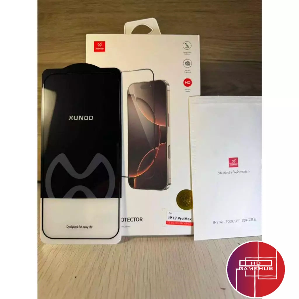 iPhone 17 / 17 Air / 17 Pro / 17 Pro Max XUNDD Axe HD Screen Protector Full Screen Tempered Glass
