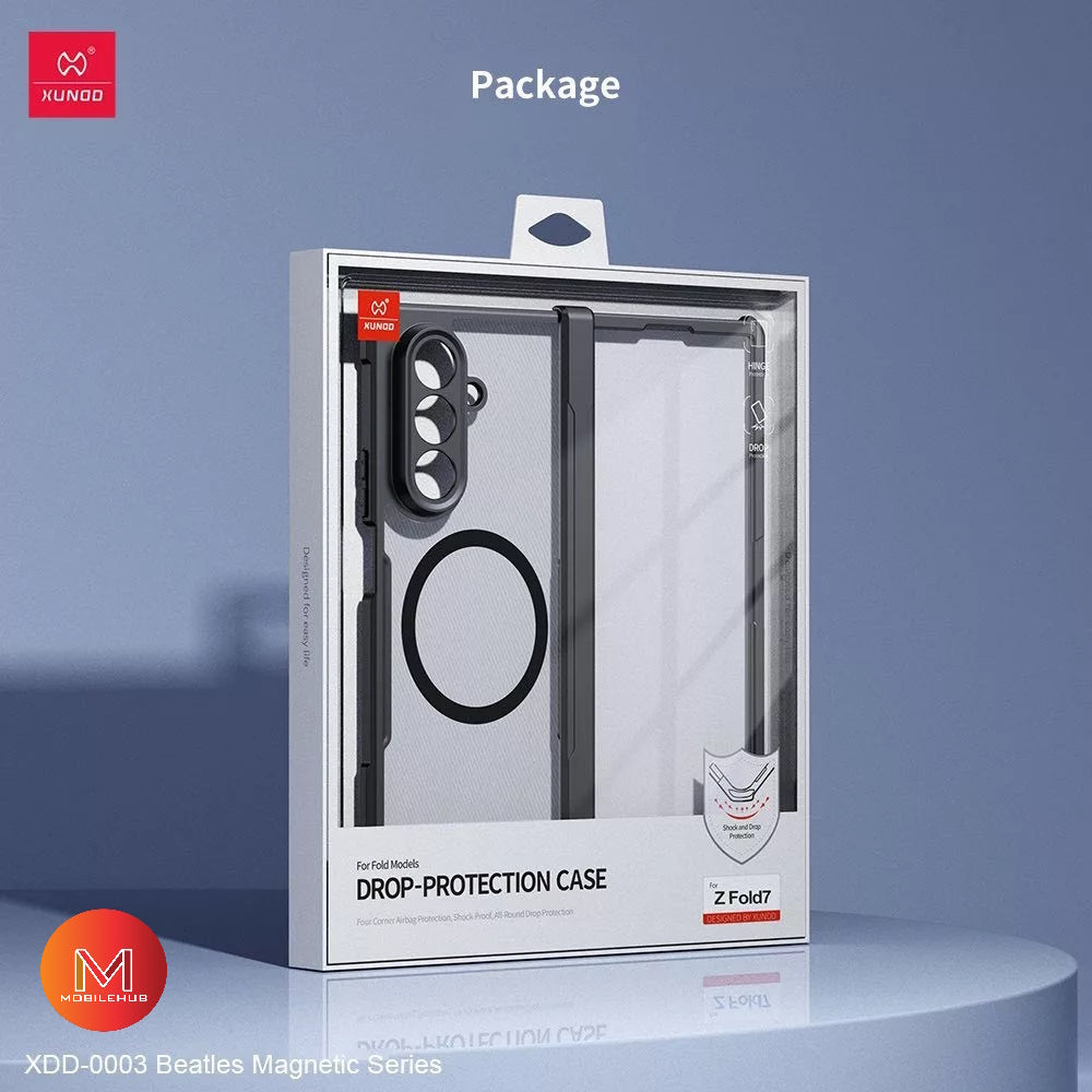 Samsung Z Fold 7 XUNDD Beetle Armor Shockproof Magnetic Case (Black)