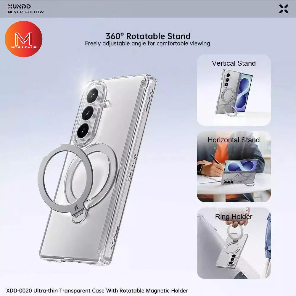 Samsung Z Fold 8 Ultra Xundd Ultra-Thin 360 Magnetic Rotating Stand Case w/ Tempered Glass