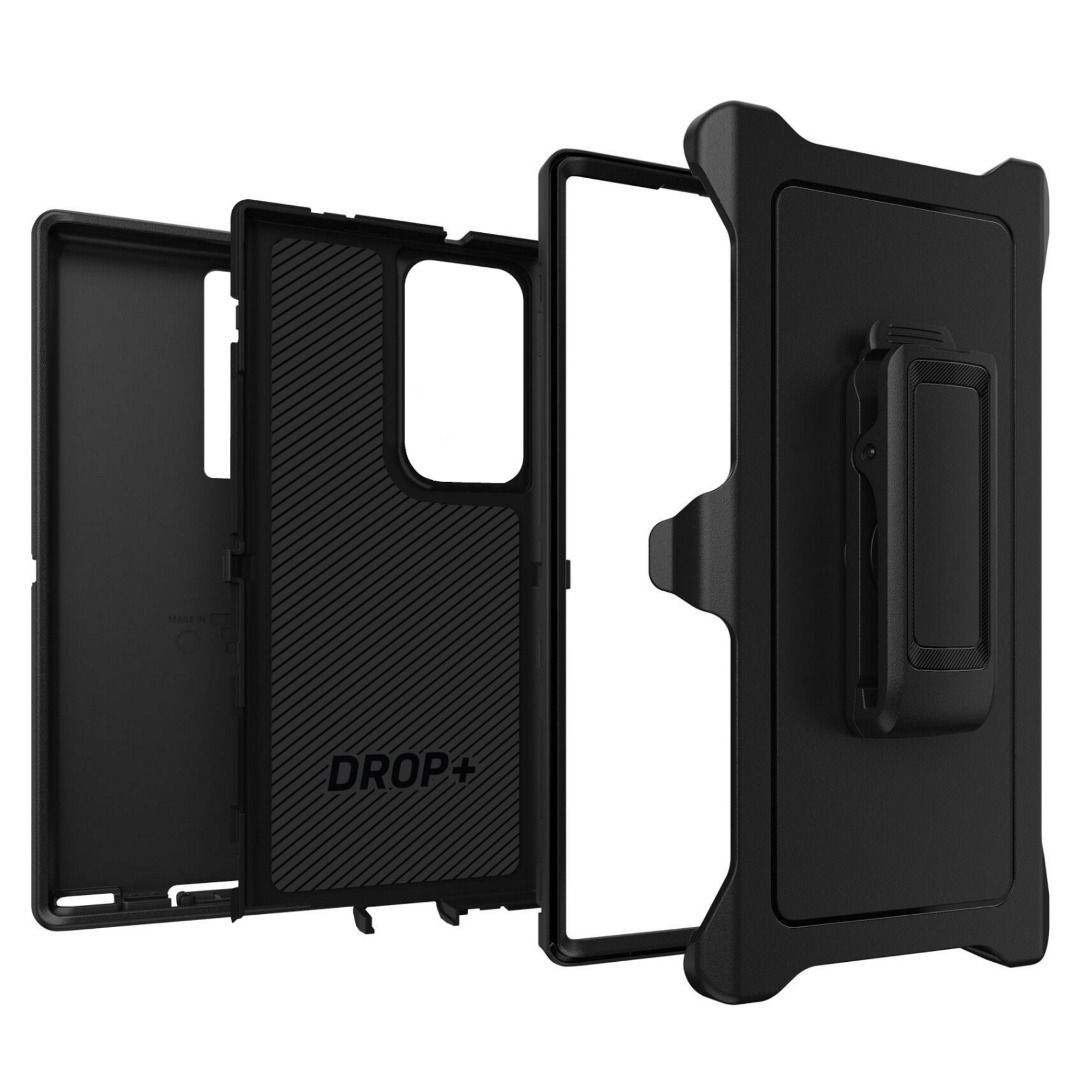 Samsung A56 / A36 OtterBox Defender Rugged Case FREE Belt Clip Holster (Black)