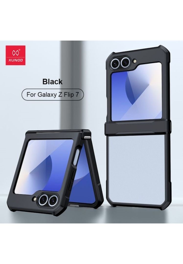 Samsung ZFlip 7 Xundd Beetle Shockproof Case with Hinge Protection (Black) Z Flip 7