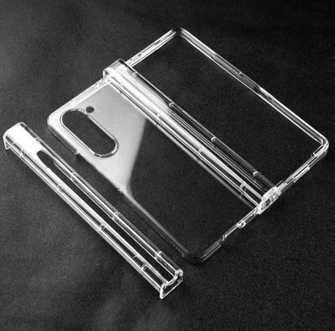 Samsung ZFold 7 Ultra Clear Shockproof Case with Hinge Cover & Pen Holder Anti-Fingerprint Z Fold 7