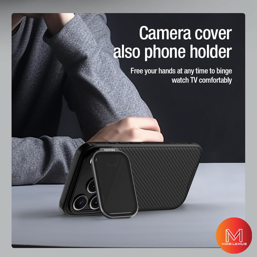 iPhone 17 Pro / 17 Pro Max Nillkin Camshield  Armor Case with Black Glass Camera Lens Cover (Black)