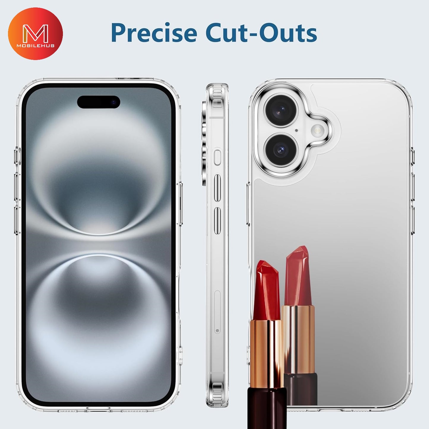 iPhone 16 / 16 Plus / 16 Pro / 16 Pro Max Premium Full Back Mirror shockproof case