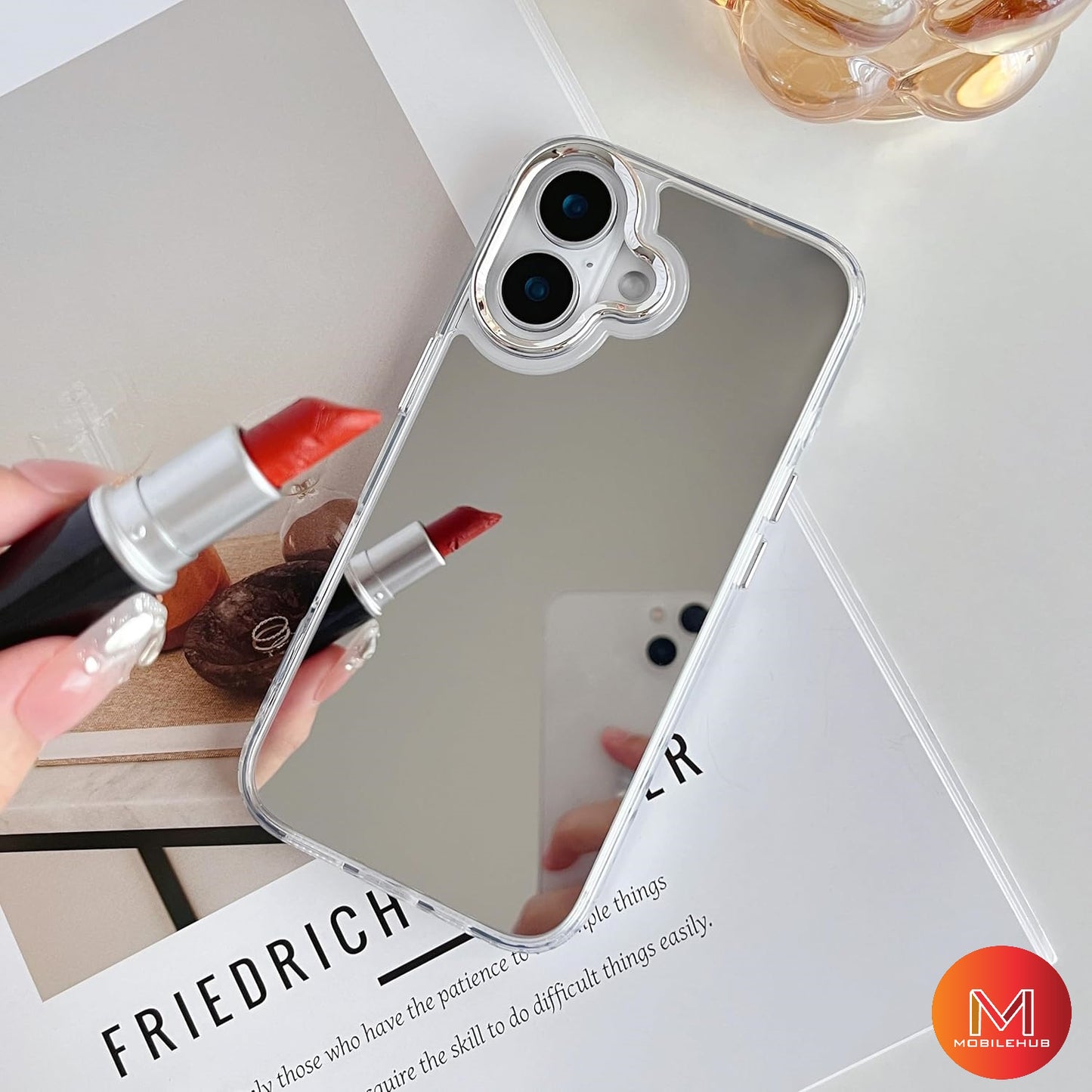 iPhone 16 / 16 Plus / 16 Pro / 16 Pro Max Premium Full Back Mirror shockproof case