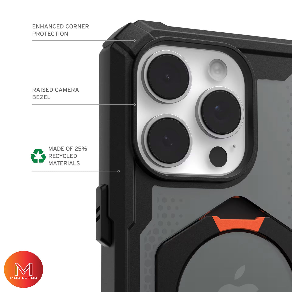 iPhone 16 Pro max UAG Plasma XTE Magnetic Shockproof Case with Kickstand (Smoke Grey / Clear)