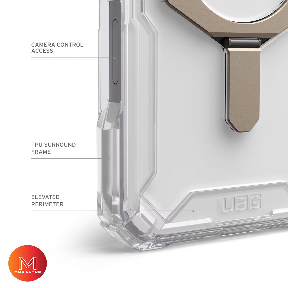 iPhone 16 Pro max UAG Plasma XTE Magnetic Shockproof Case with Kickstand (Smoke Grey / Clear)