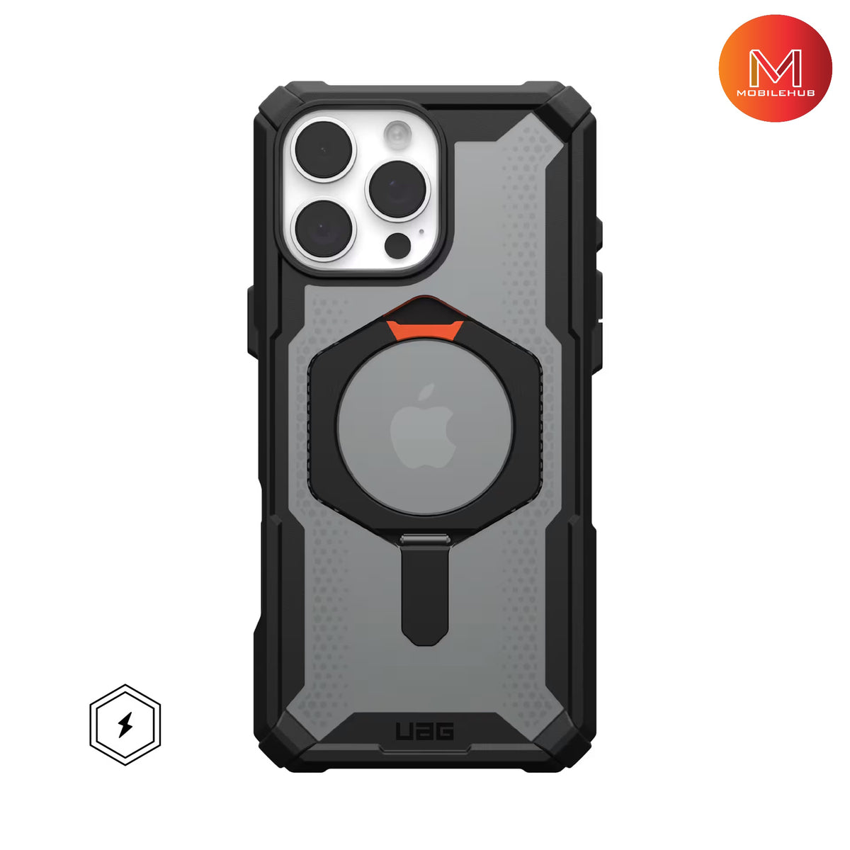 iPhone 16 Pro max UAG Plasma XTE Magnetic Shockproof Case with Kickstand (Smoke Grey / Clear)
