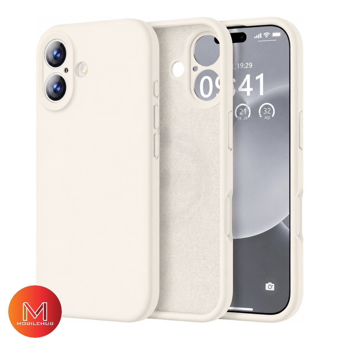 iPhone 17 / 17 Air / 17 Pro / 17 Pro Max Liquid Silicone Shockproof case (Antique white)