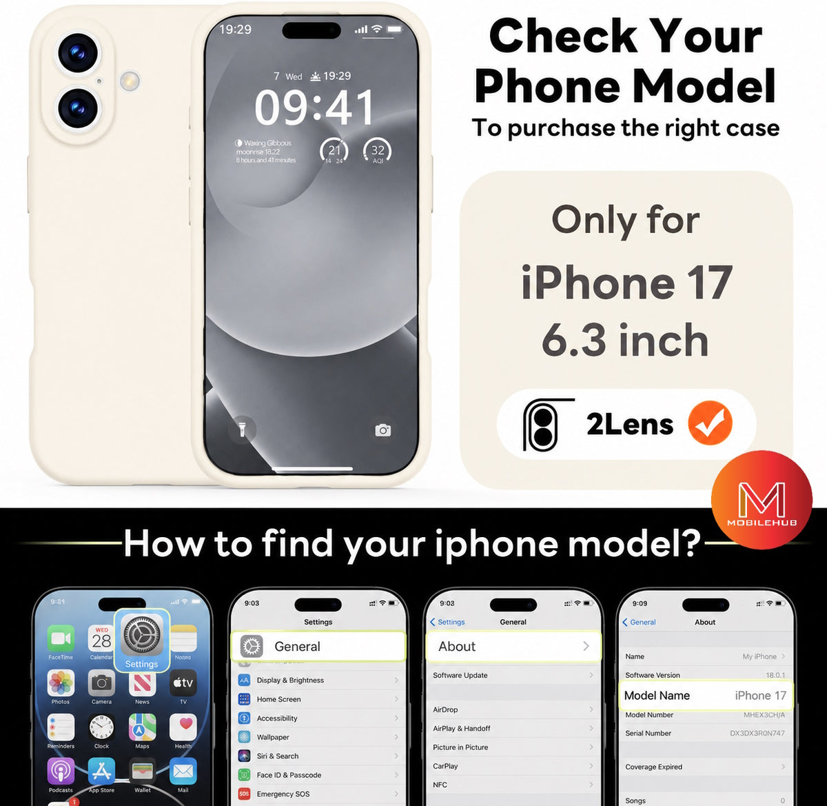 iPhone 17 / 17 Air / 17 Pro / 17 Pro Max Liquid Silicone Shockproof case (Antique white)