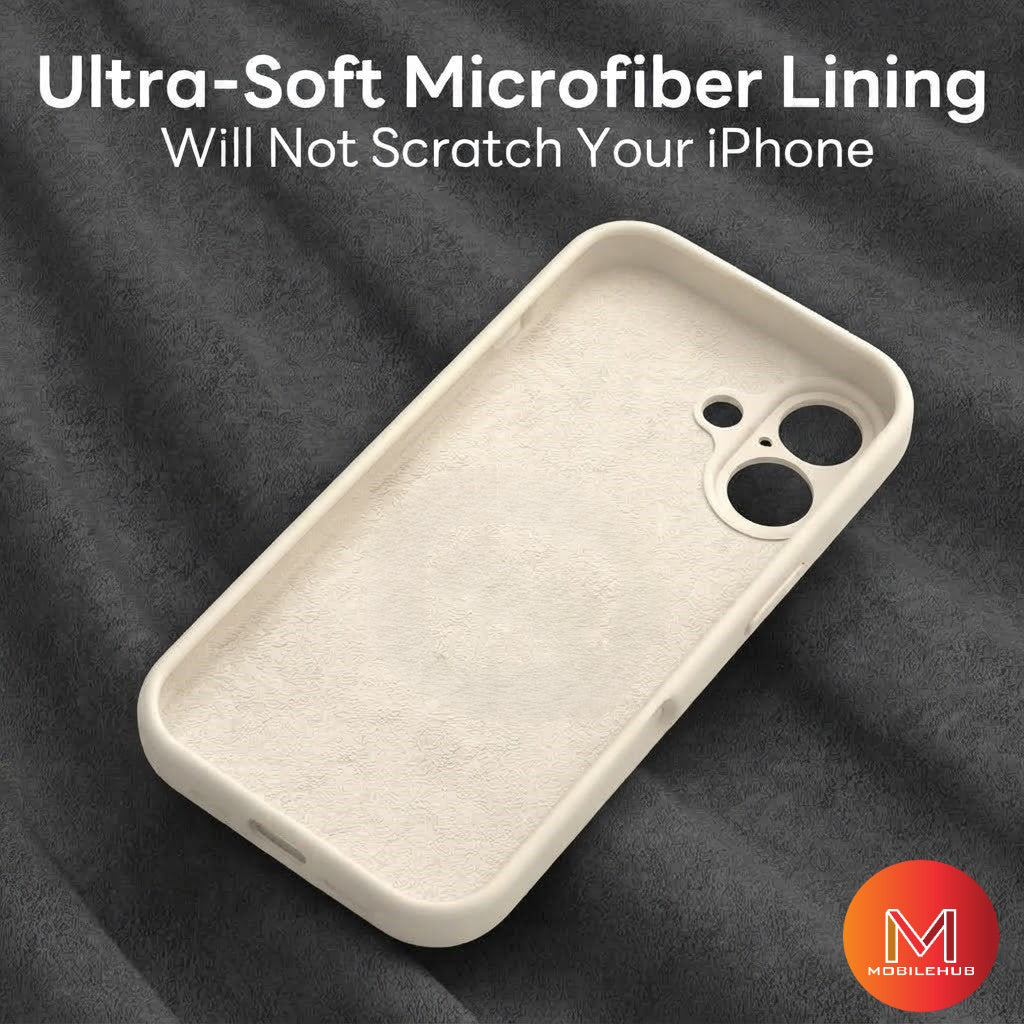 iPhone 17 / 17 Air / 17 Pro / 17 Pro Max Liquid Silicone Shockproof case (Antique white)
