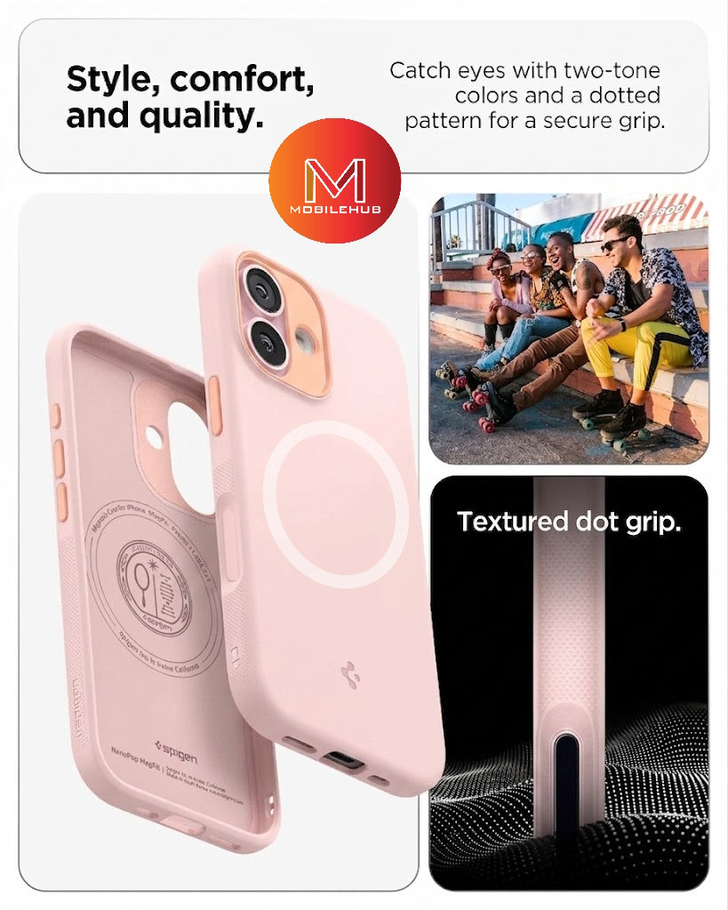 iPhone 17 / 17 Air / 17 Pro / 17 Pro Max Spigen Nano Pop  Magnetic Shockproof case (Pink)