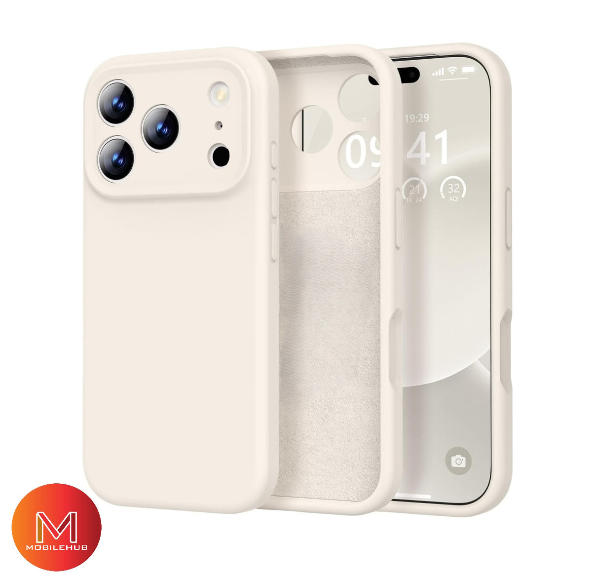 iPhone 17 / 17 Air / 17 Pro / 17 Pro Max Liquid Silicone Shockproof case (Antique white)