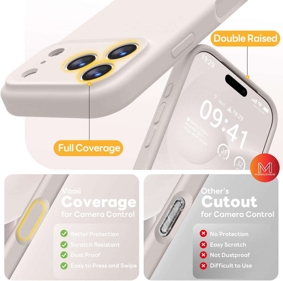 iPhone 18 Pro / 18 Pro Max Liquid Silicone Shockproof case (Ivory White)