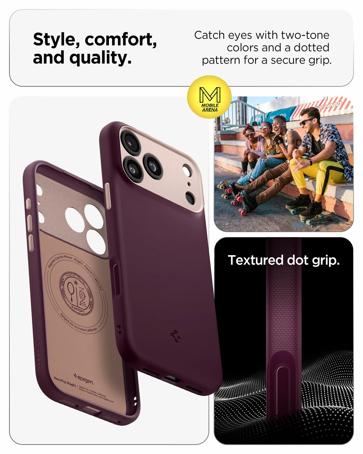 iPhone 17 Pro / 17 Pro Max Spigen Nano Pop  Shockproof Magnetic case (Burgundy) iPhone 18 Pro / 18 Max