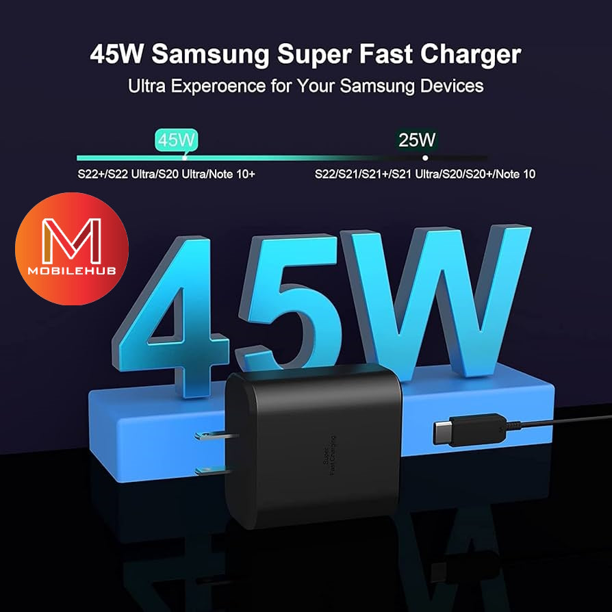 Samsung 45w Ultra Fast Charger with Type-C Cable