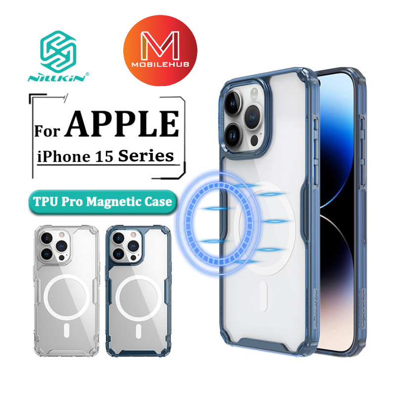 iPhone 15 / 15 Pro / 15 Pro Max / 15 Plus Nillkin Nature Magsafe TPU Clear Case iPhone 15 Series