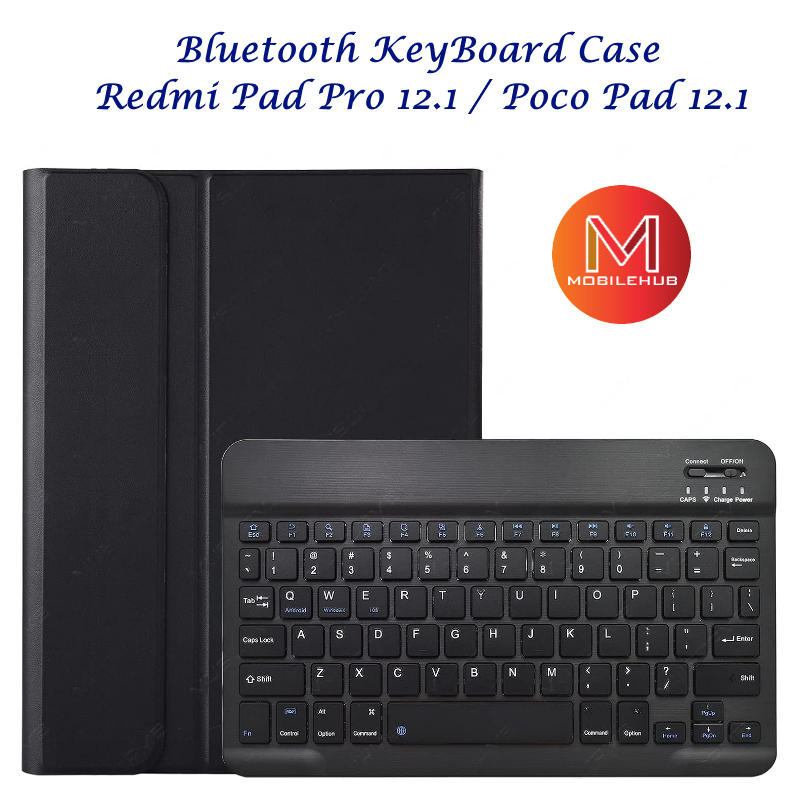 Xiaomi Redmi Pad Pro 12.1 Smart Cover Wireless Bluetooth Keyboard Case (Black)