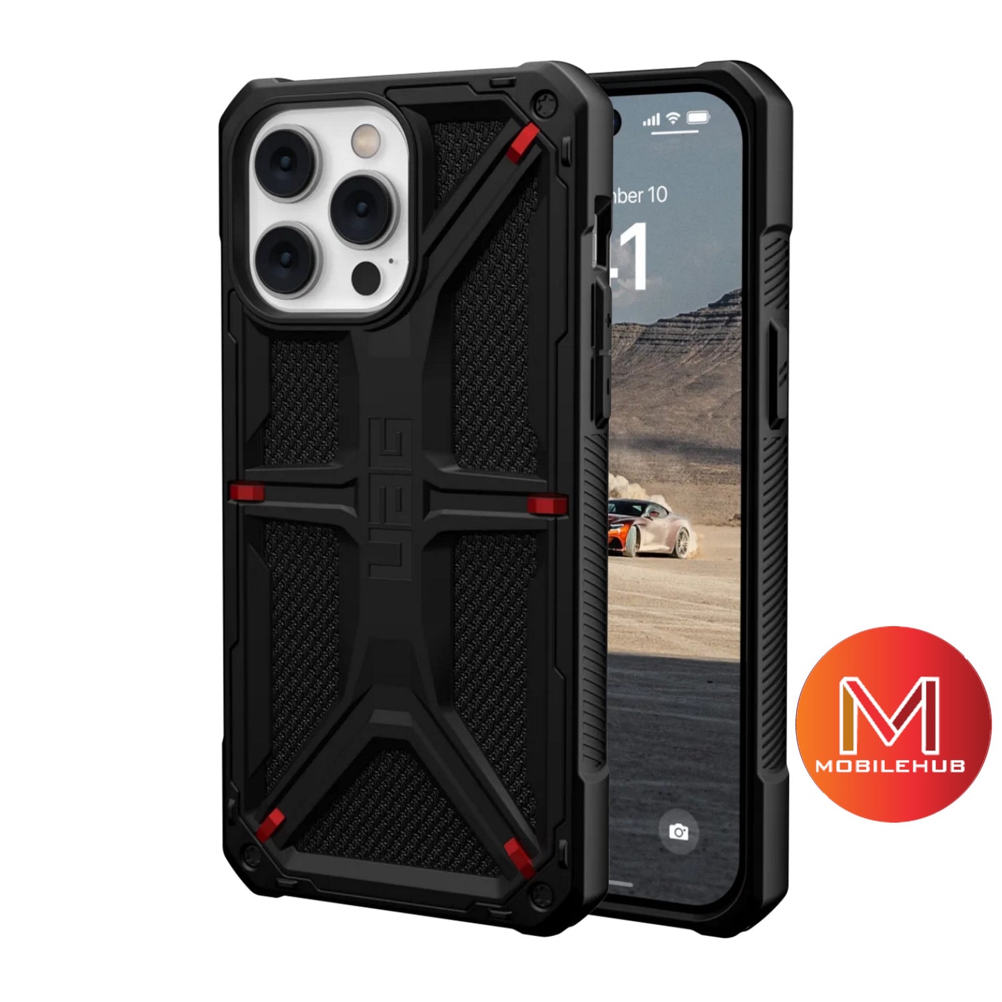 iPhone 15 / 15 Plus / 15 Pro / 15 Pro Max Monarch Shockproof Case (Black) (Kevlar)