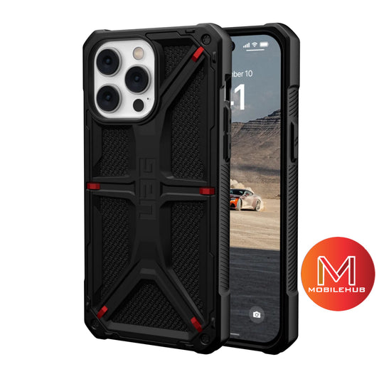 iPhone 14 / 14 Plus / 14 Pro / 14 Pro Max Monarch Shockproof Case (Black) (Kevlar)