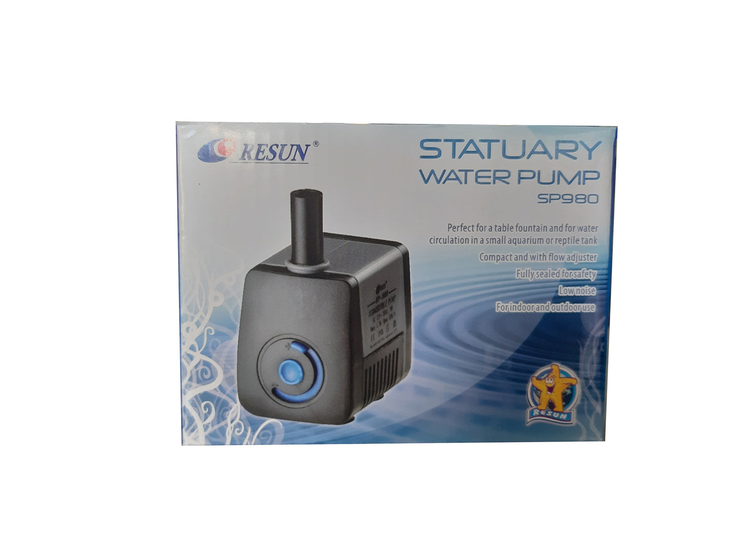 Resun Table Fountain Submersible Water Pump SP- 980 9 Watts Also for Aquarium And Small Ponds, etc