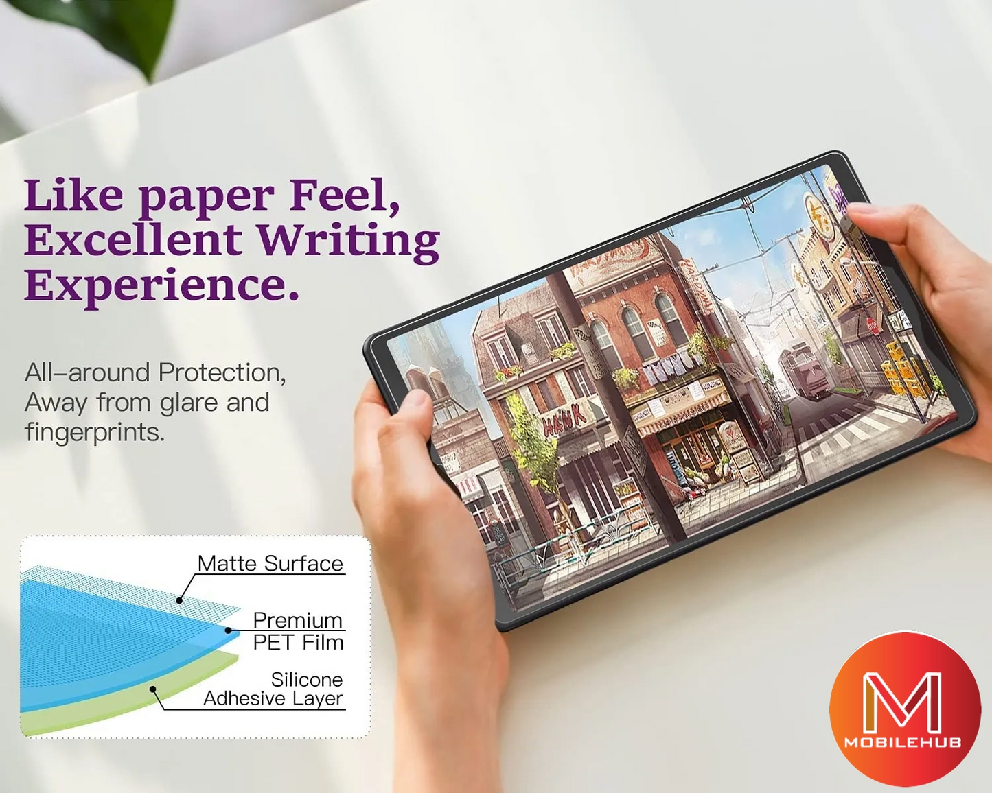 Samsung Tab S9 FE Matte PaperLike Screen Protector Film Anti Fingerprint Anti Glare