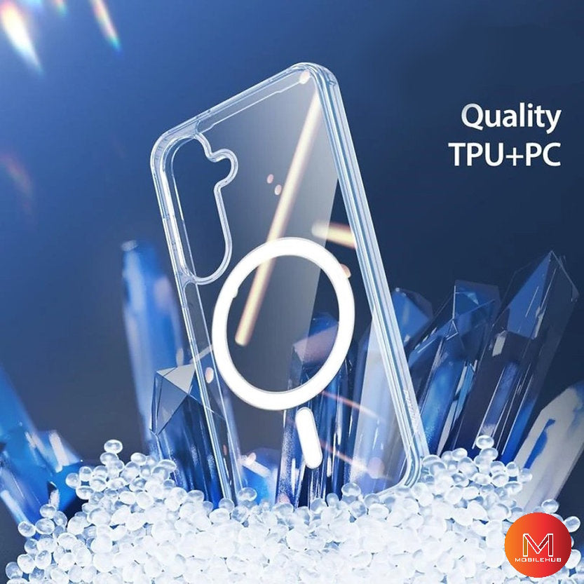 Samsung S25 Fe Magnetic Clear Shockproof Case (Clear)