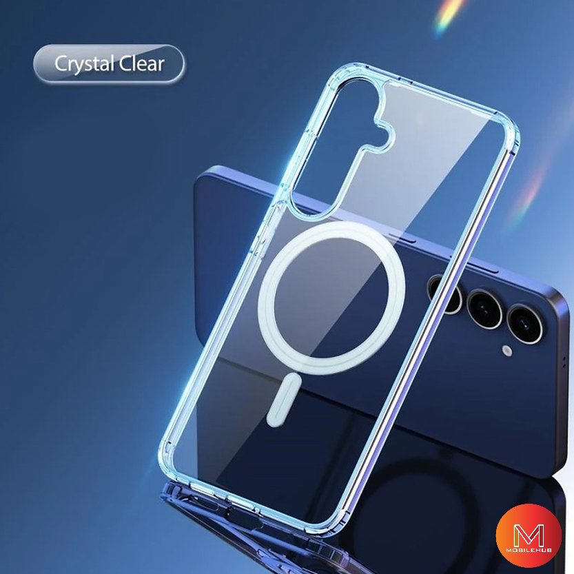 Samsung S25 Fe Magnetic Clear Shockproof Case (Clear)