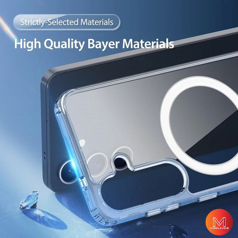 Samsung S25 Fe Magnetic Clear Shockproof Case (Clear)