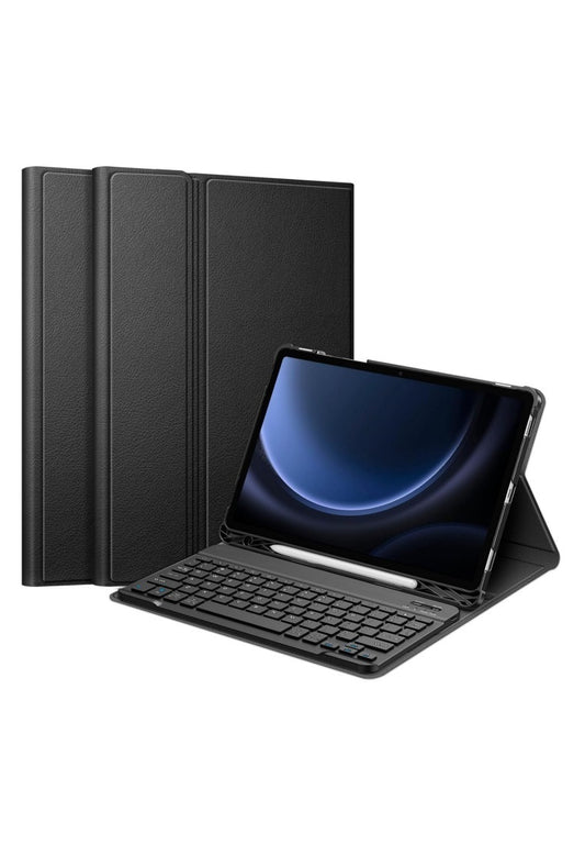 Samsung Tab S9 Plus / S9 FE / S9 FE Plus Bluetooth Keyboard with Leather Cover