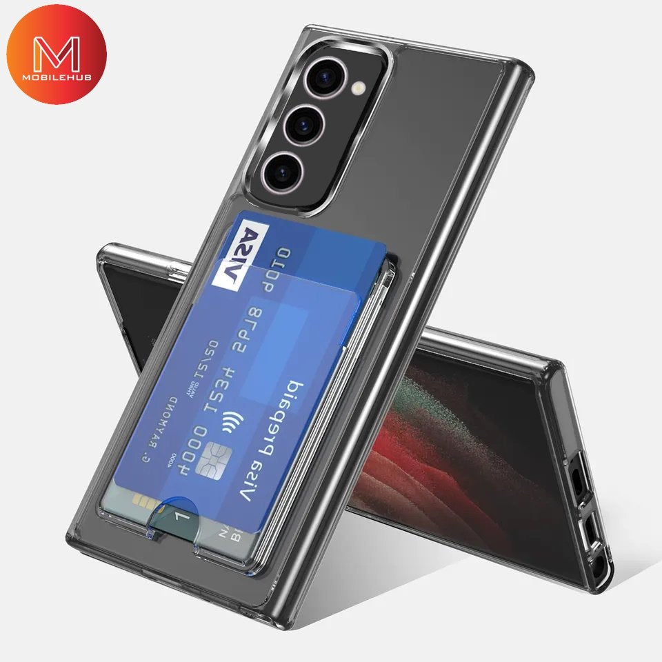 Samsung S23 / S23 Plus / S23 Ultra Evo Tech Clear Shockproof Case with Card Holder
