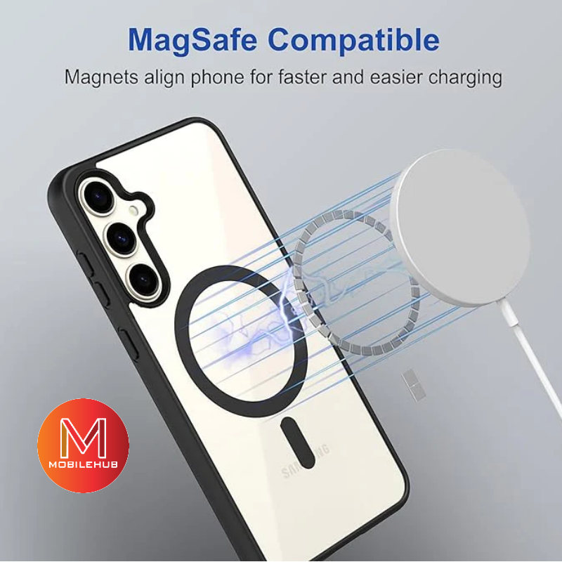 Samsung S24 Fe Silicone Clear Mag Safe Case ( Magnetic )